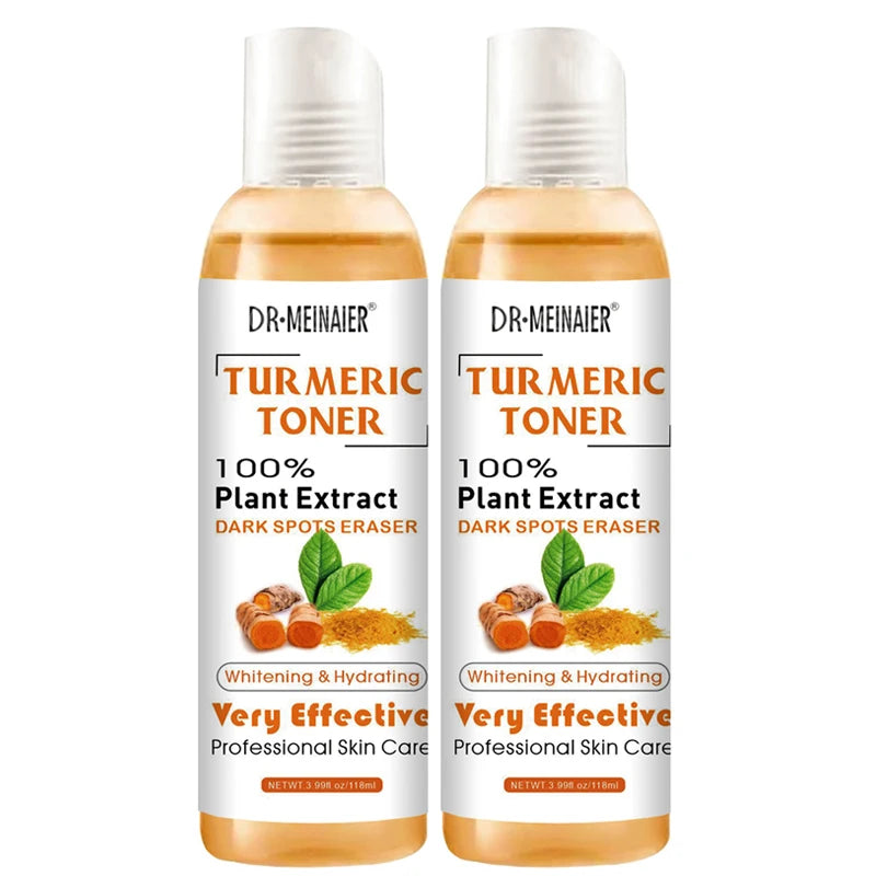 1/2/3pcs Turmeric Toner Face Brightening Dark Corrector Moisturizing Face Serum Vitamin C Ginger Essence Skin Lightener 118ml/pc