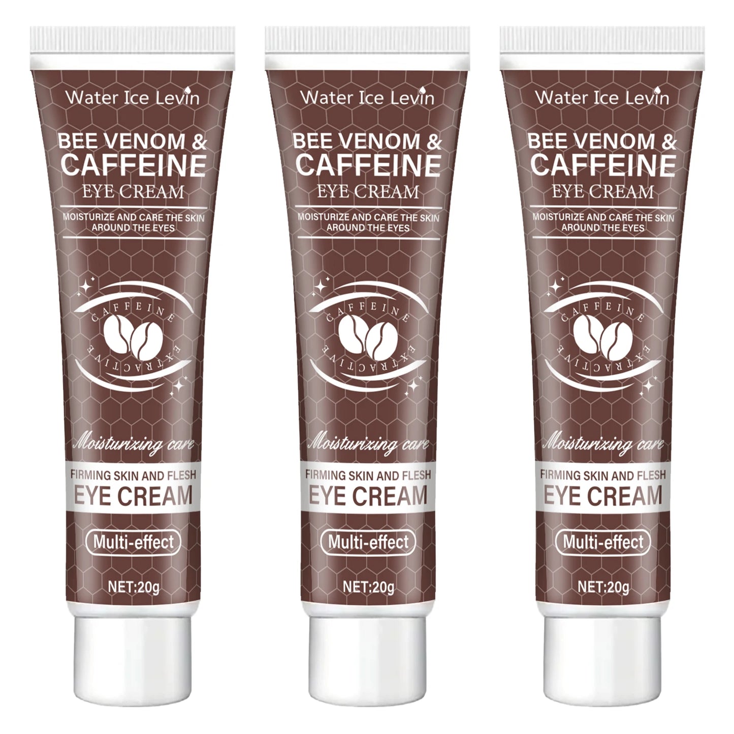 Natural Caffeine Intensive Moisturizing and Firming Eye Cream 20g, for Puffiness and Dark Circles Use It to Lift the Eye Area, Reduce Wrinkles and Signs of Aging, and Achieve a Light Beige, Relaxed Look.