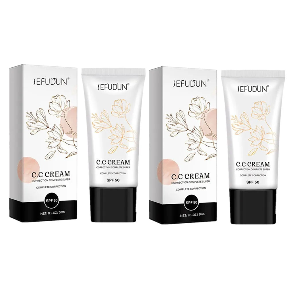 With Spf 50 Color Changing CC Cream Full Coverage Color Changing Full Coverage Cream Even Skin Tone Self Adjusting