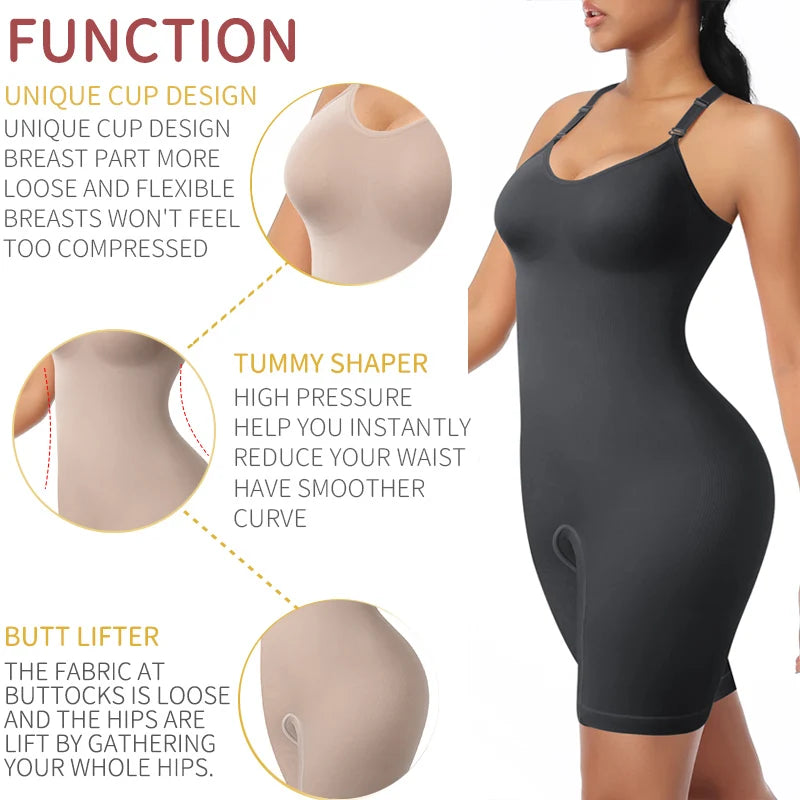 Bodysuit Shapewear Women Full Body Shaper Tummy Control Slimming Wrap Butt Lifter Push Up Thigh Slimmer Abdomen Shapers Corset