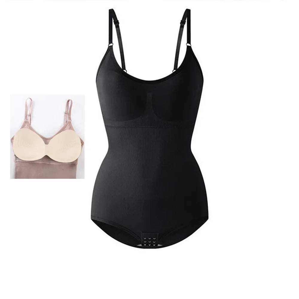 Shapewear Bodysuit Women Abdomen Control Body Shaper Jumpsuit with Bras