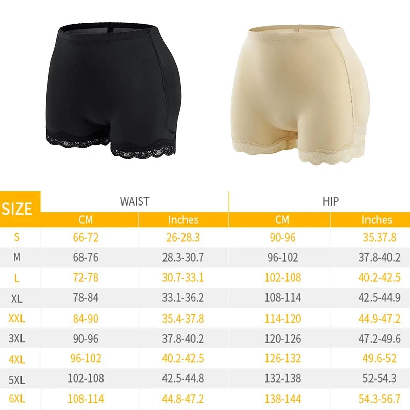 Body Shaper Underwear With Hips Pads Filler Sexy Butt Lifter Enhancer Control Panties Belly Smooth Shapewear Fake Buttock Plus