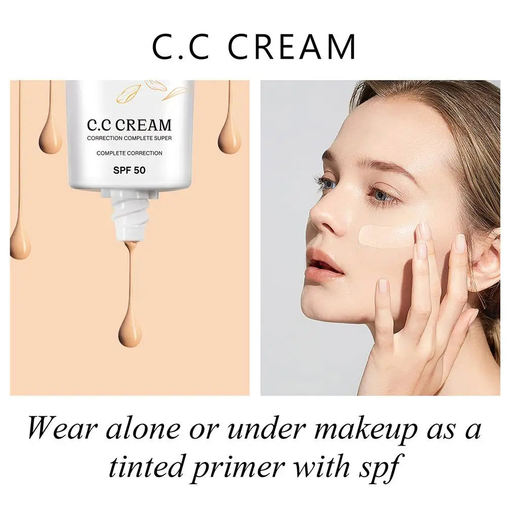 With Spf 50 Color Changing CC Cream Full Coverage Color Changing Full Coverage Cream Even Skin Tone Self Adjusting