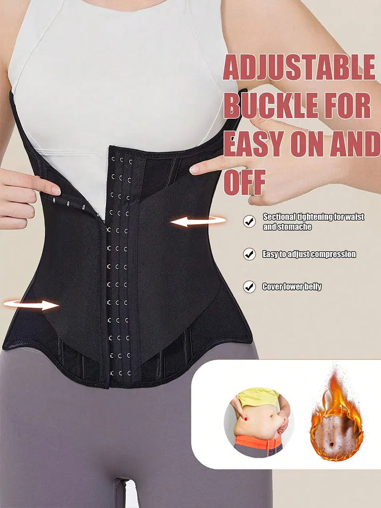 U-shaped Waist Trainer Corset Women Buttoned Shapers Breast Lifted Waist Trainer Steel Bone Slimming Breathable Shapewear