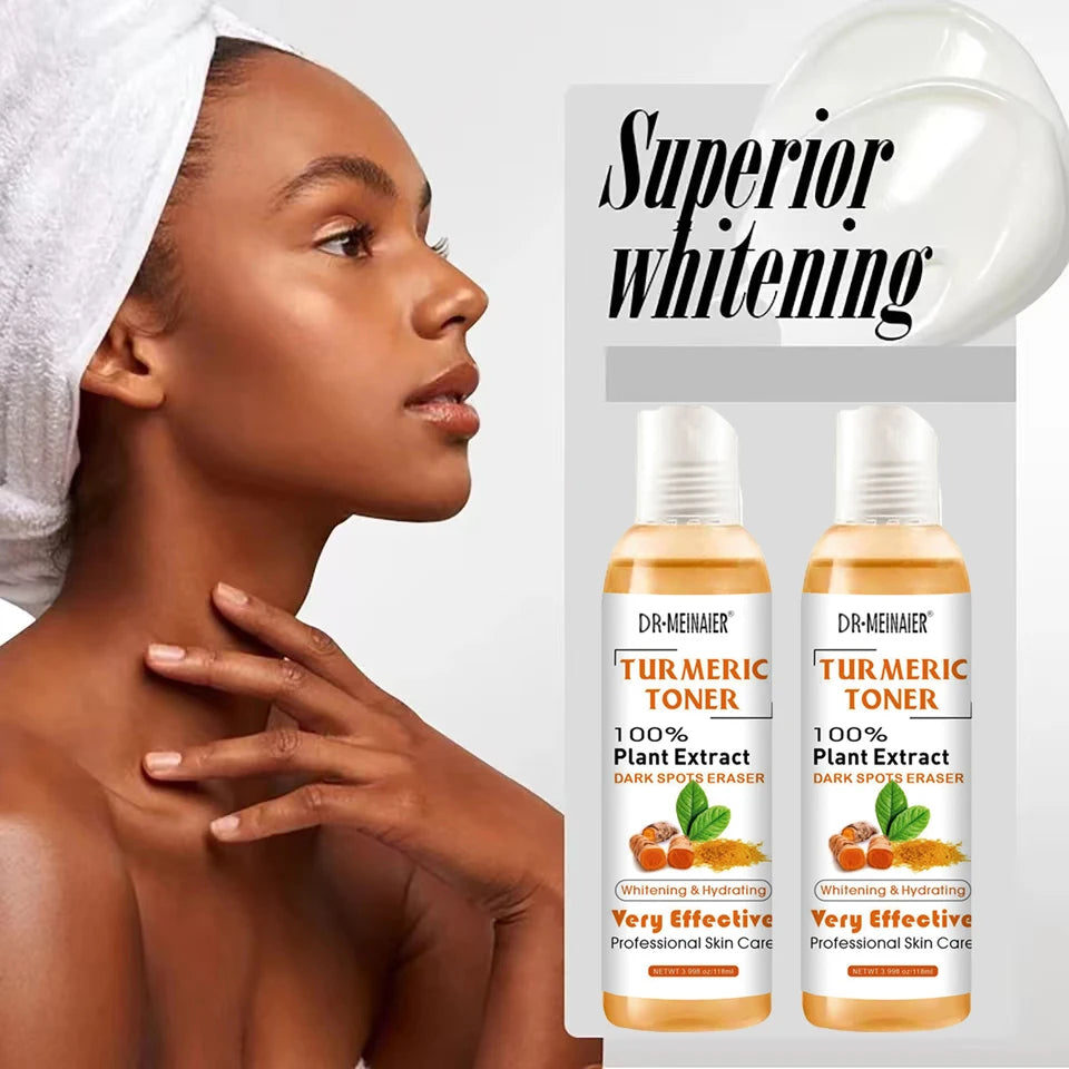 1/2/3pcs Turmeric Toner Face Brightening Dark Corrector Moisturizing Face Serum Vitamin C Ginger Essence Skin Lightener 118ml/pc
