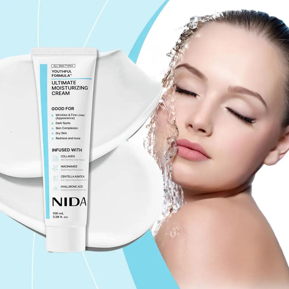 NIDA Moisturizing Cream Multi-Action Rejuvenating Face Cream Repairs Damage Ultimate Cream For All Skin Types Skin Care