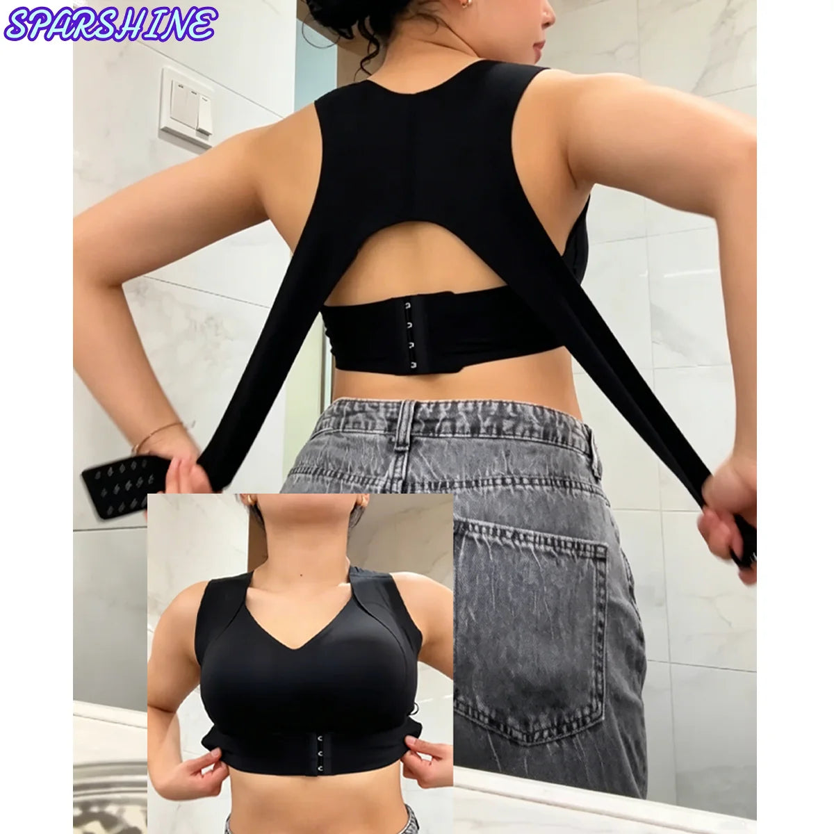 Ladies Elastic Modeling Shapewear Tops Posture Shaping Bra with Back Support Underwear New High Compression Corsets Body Shaper