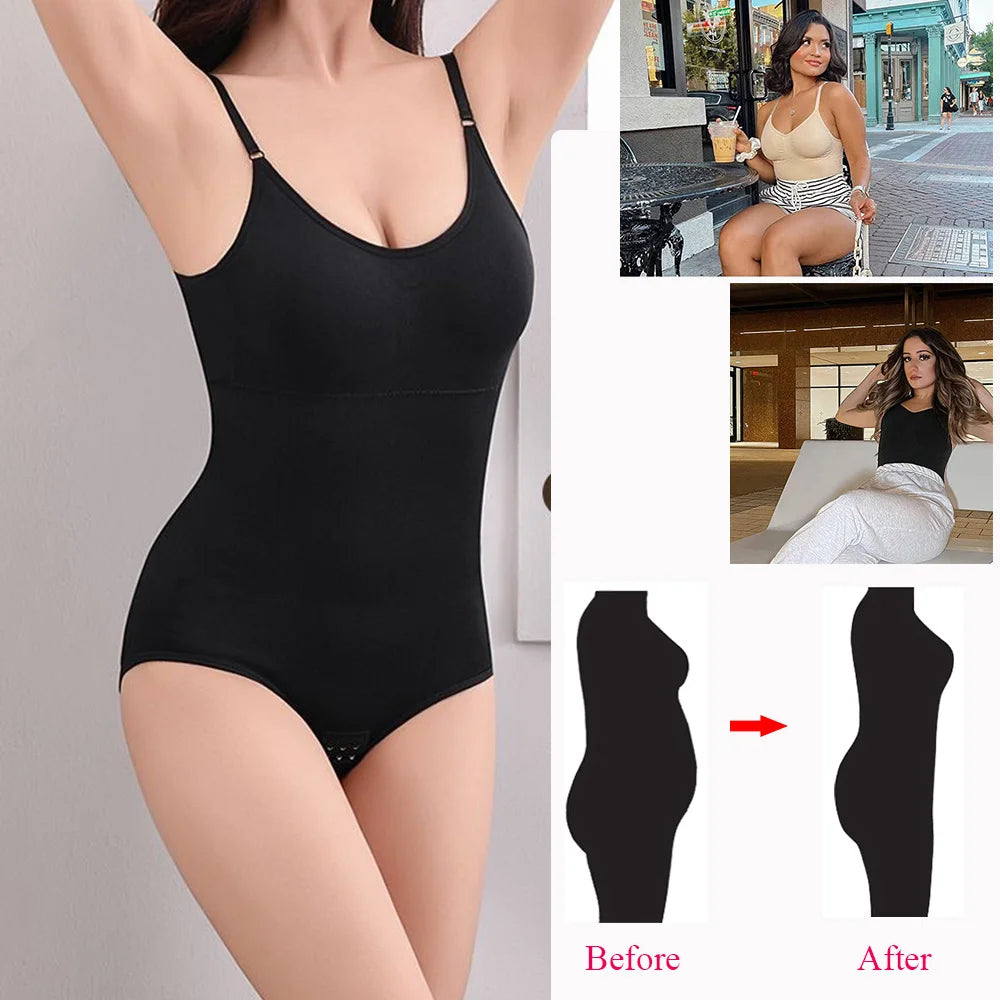 Shapewear Bodysuit Women Abdomen Control Body Shaper Jumpsuit with Bras