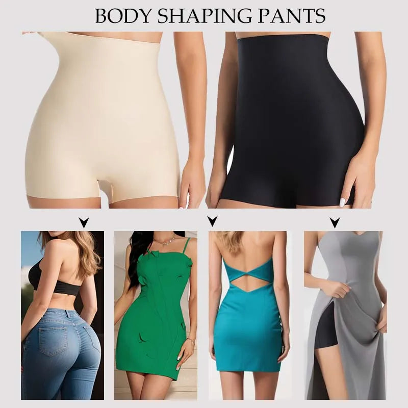 Women High Waist Tummy Control Shapewear Shorts Seamless Slimming Under Dress Shorts Butt Lifter Body Shaper Panties