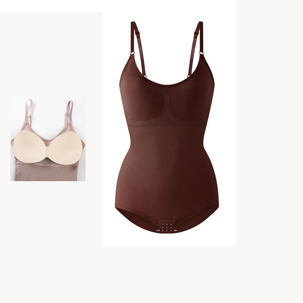 Shapewear Bodysuit Women Abdomen Control Body Shaper Jumpsuit with Bras