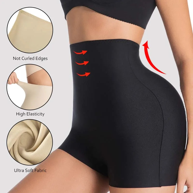 Women High Waist Tummy Control Shapewear Shorts Seamless Slimming Under Dress Shorts Butt Lifter Body Shaper Panties