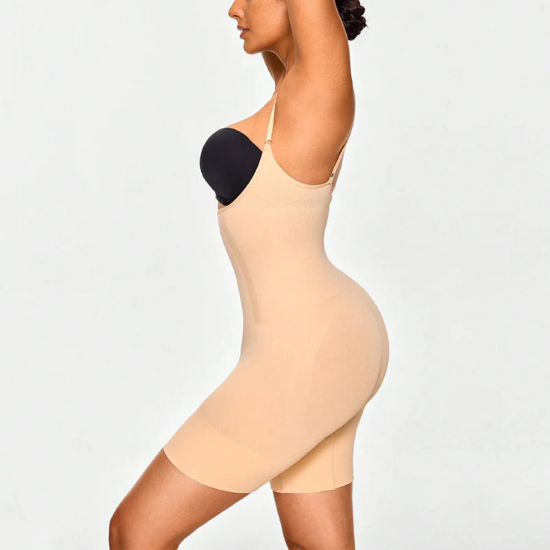 New XS Seamless Shapewear Bodysuit Shorts For Women Body Shaper Slim Waist Tummy Control Nude Open Bust Slimming Bodysuit Shaper