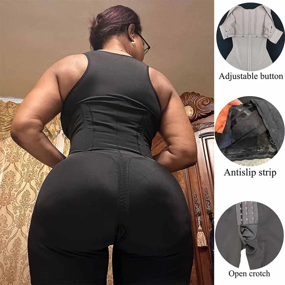 Colombianas Post Tummy Shapers Women Fully Body Shaper Waist Trainer Firm High Compression Shapewear Reducing and Shaping Girdle