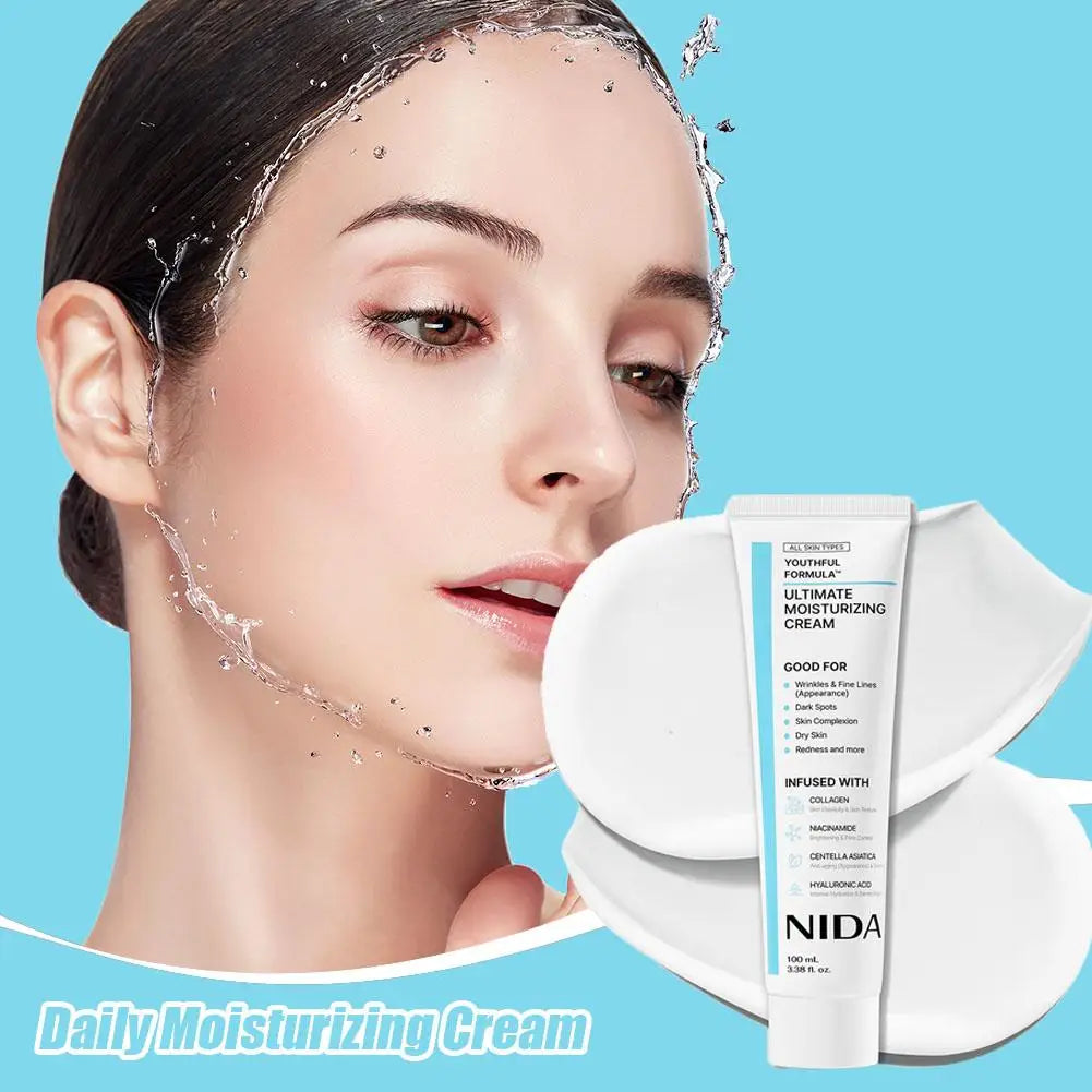 NIDA Moisturizing Cream Multi-Action Rejuvenating Face Cream Repairs Damage Ultimate Cream For All Skin Types Skin Care