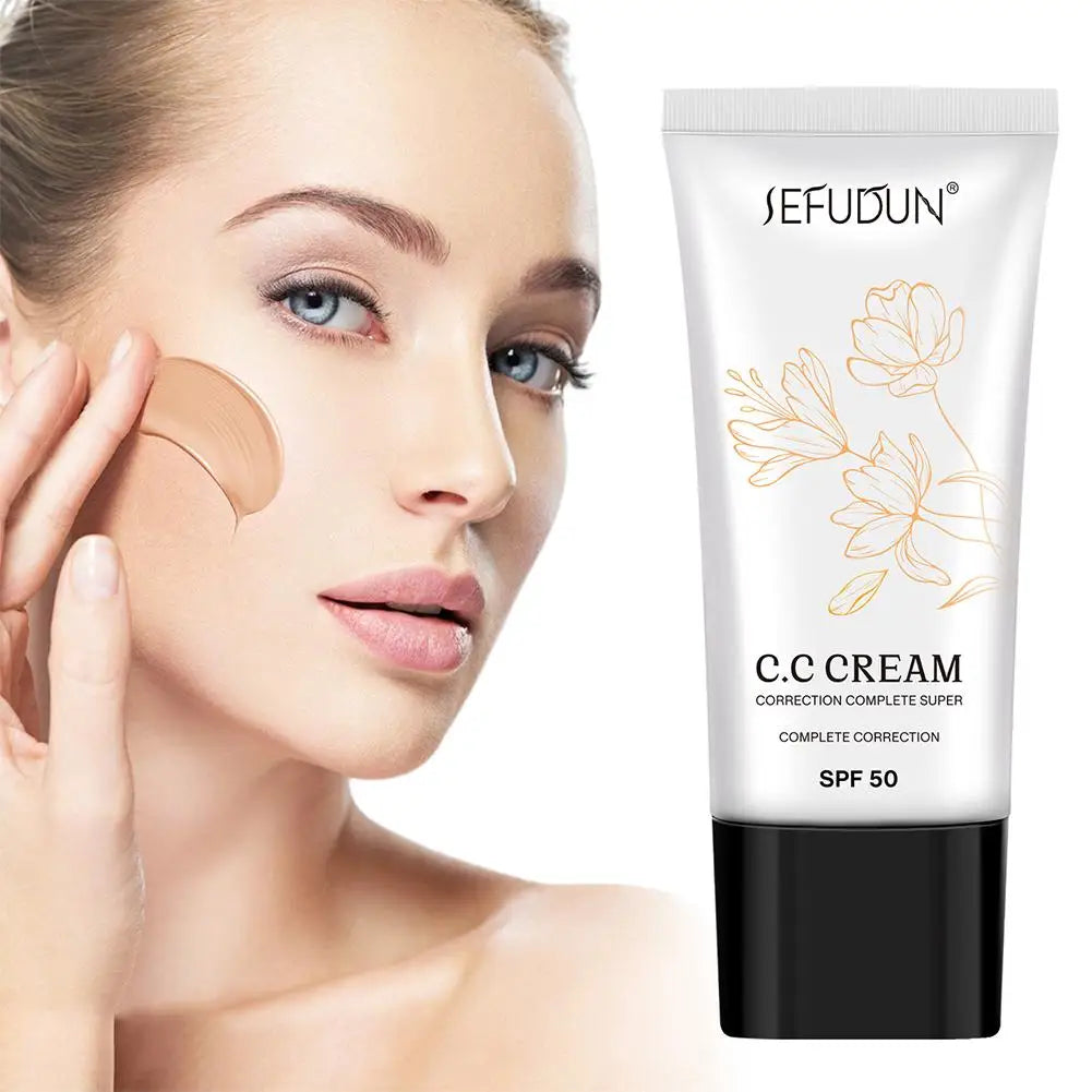 With Spf 50 Color Changing CC Cream Full Coverage Color Changing Full Coverage Cream Even Skin Tone Self Adjusting