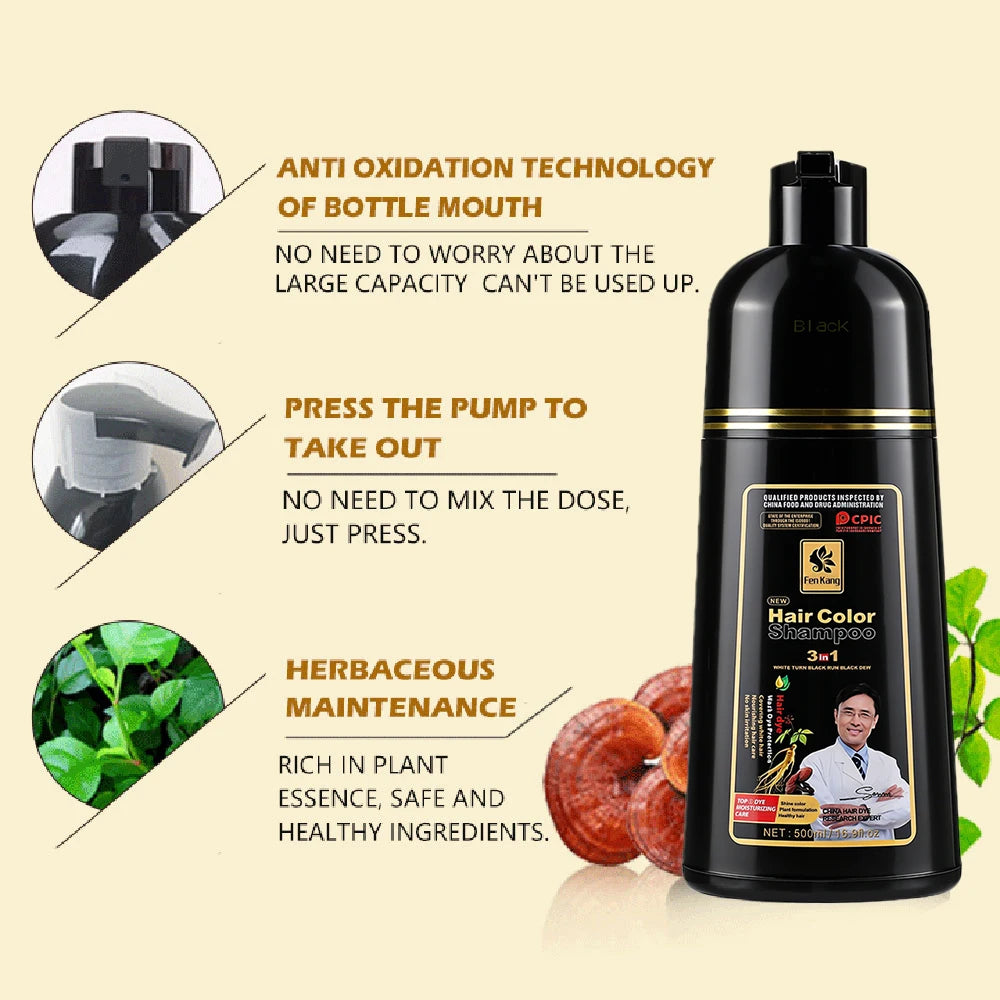 Beverly's Botanical Black Hair Color Shampoo