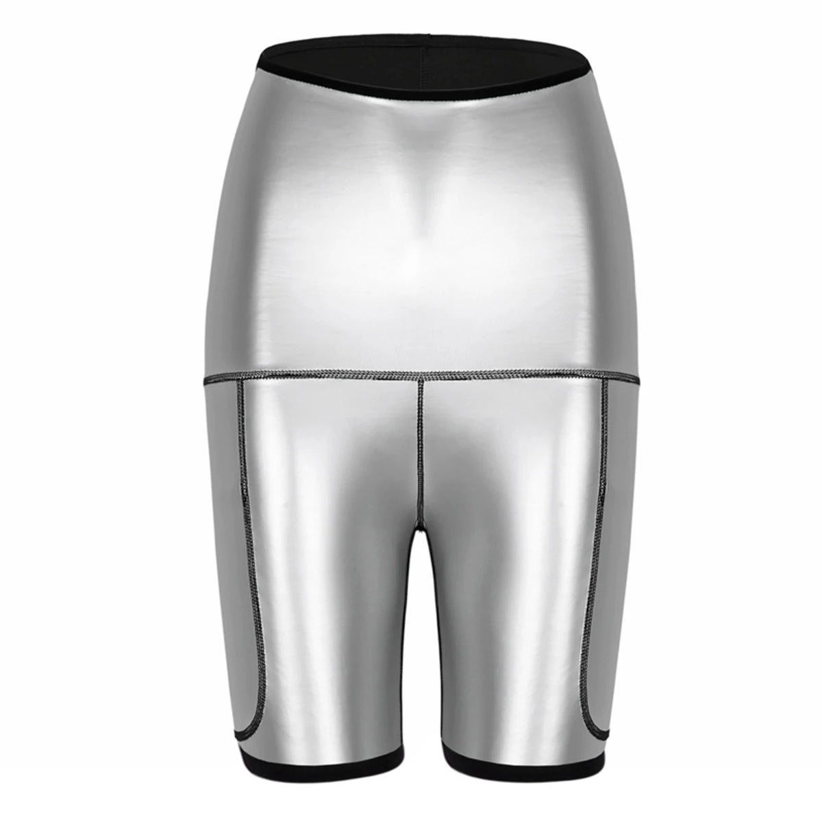 High Waist Workout Shorts Elastic Waist Tummy Workout Short Training Pockets Yoga Running Sauna Suit Sweat Slimming Body Shaper