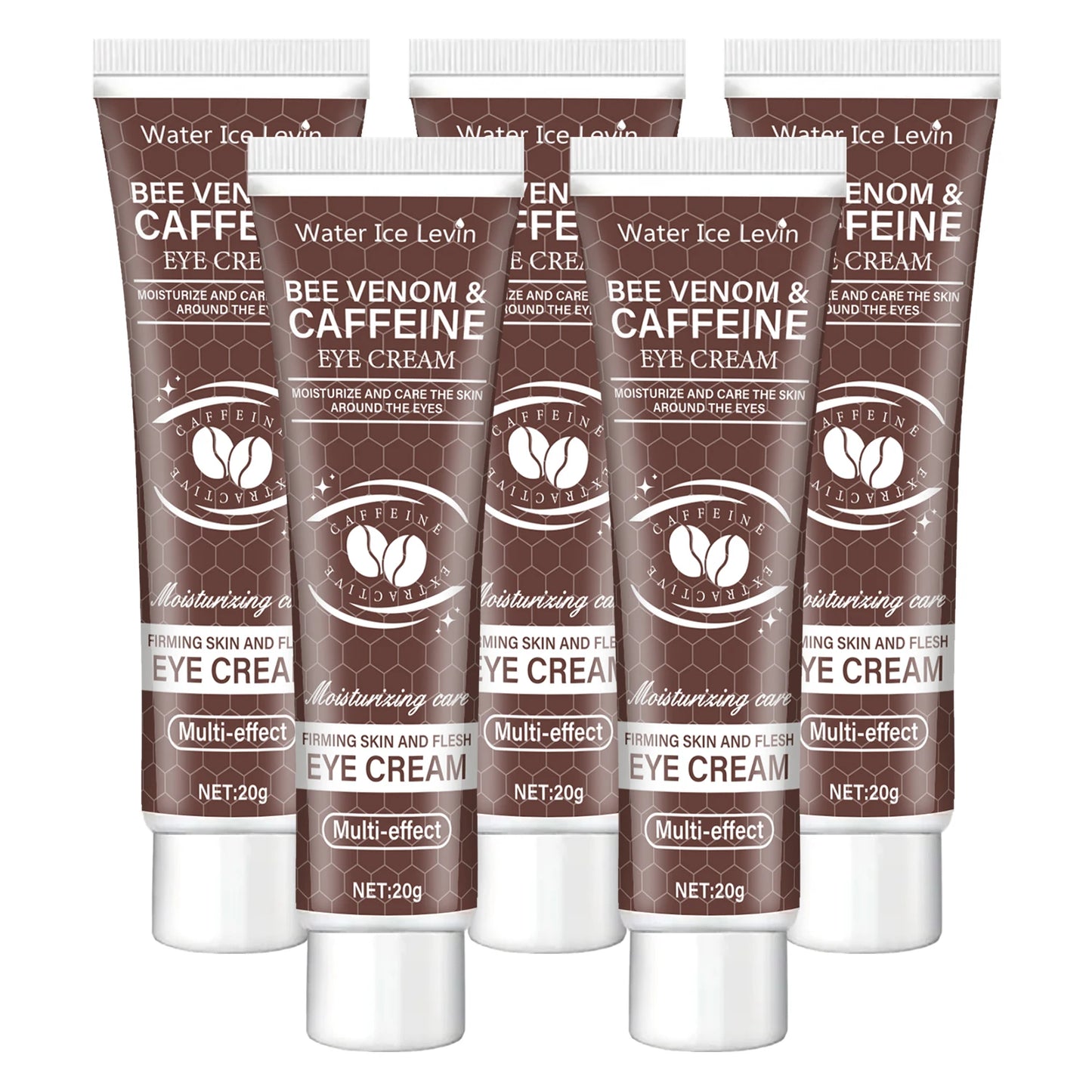 Natural Caffeine Intensive Moisturizing and Firming Eye Cream 20g, for Puffiness and Dark Circles Use It to Lift the Eye Area, Reduce Wrinkles and Signs of Aging, and Achieve a Light Beige, Relaxed Look.