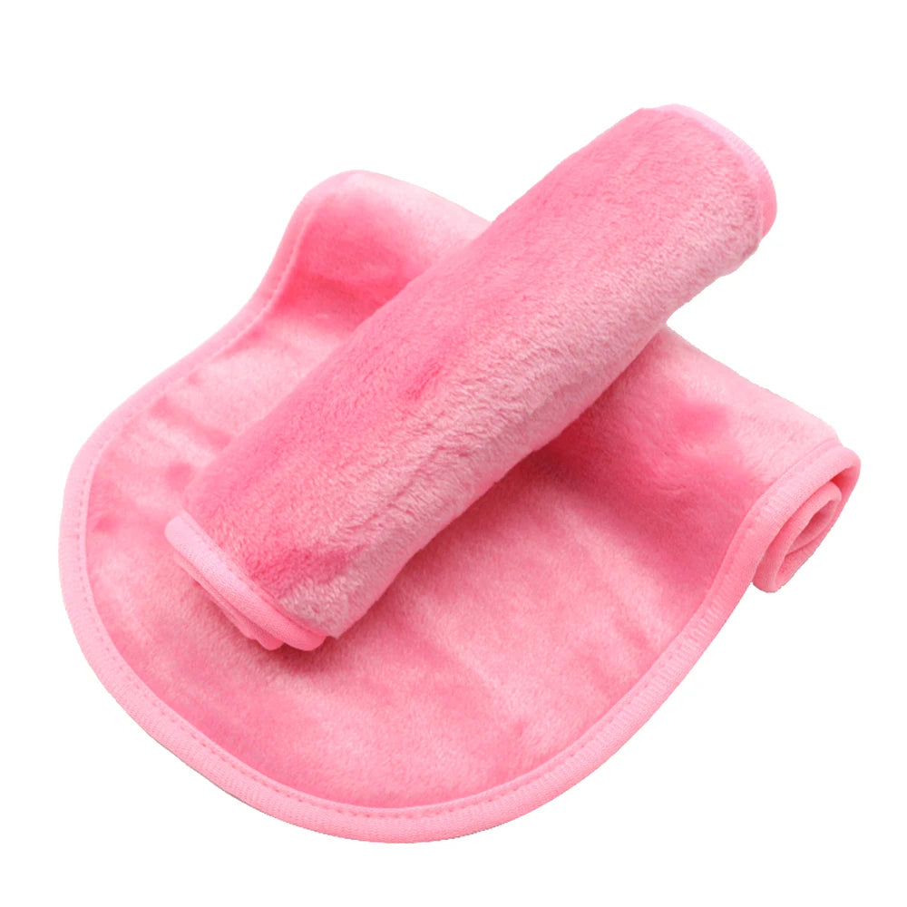 1PCS Soft Microfiber Makeup Remover Towel Plush Puff Cleansing Cloth Pads Cosmetic Tools Beauty Essentials Face Cleaner