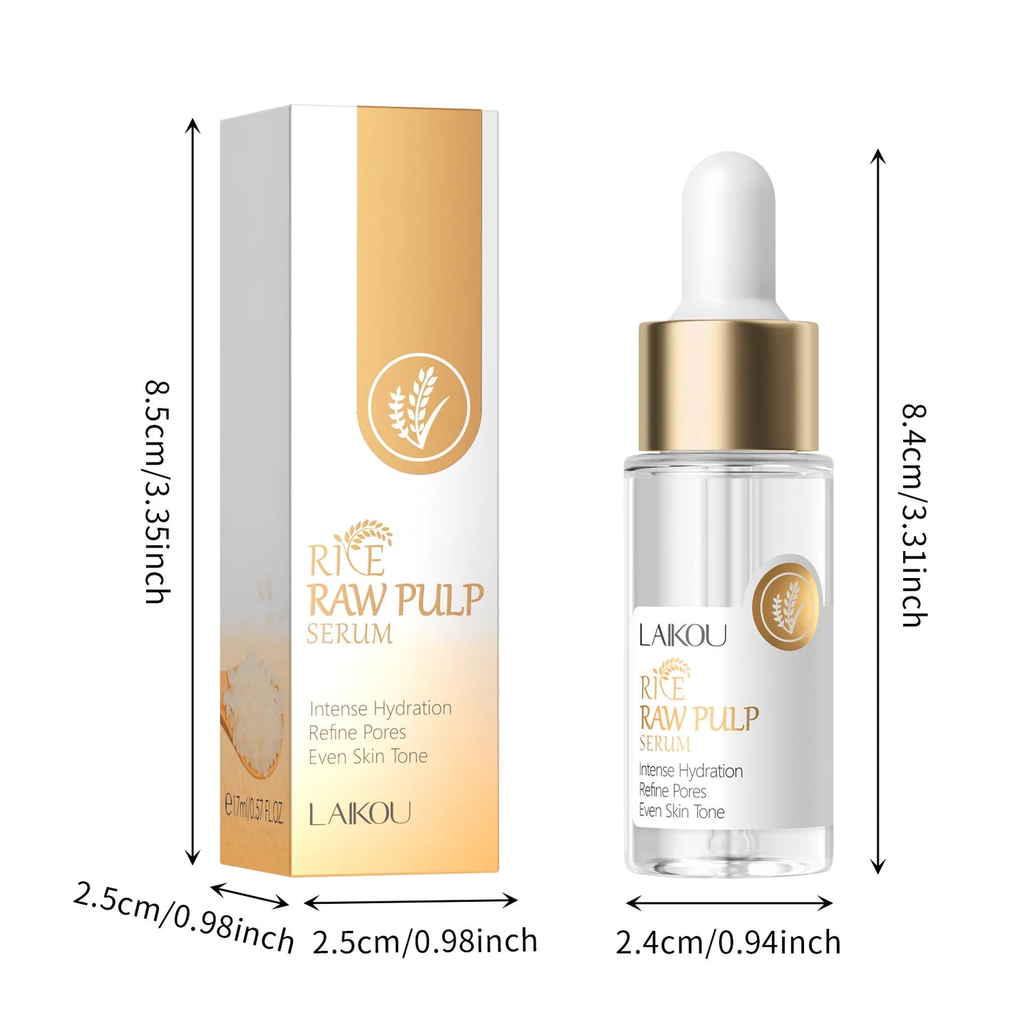 17ml White Rice Essences Skin Care Hydrating Face Serums Deeply Moisturizing Face Serums for Woman
