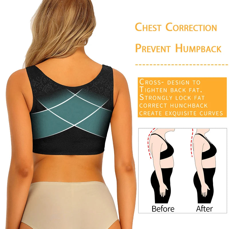 Upper Arm Shapers for Women Tops Arm Compression Slimming Shapewear Humpback Posture Corrector Shapers Vest Tops