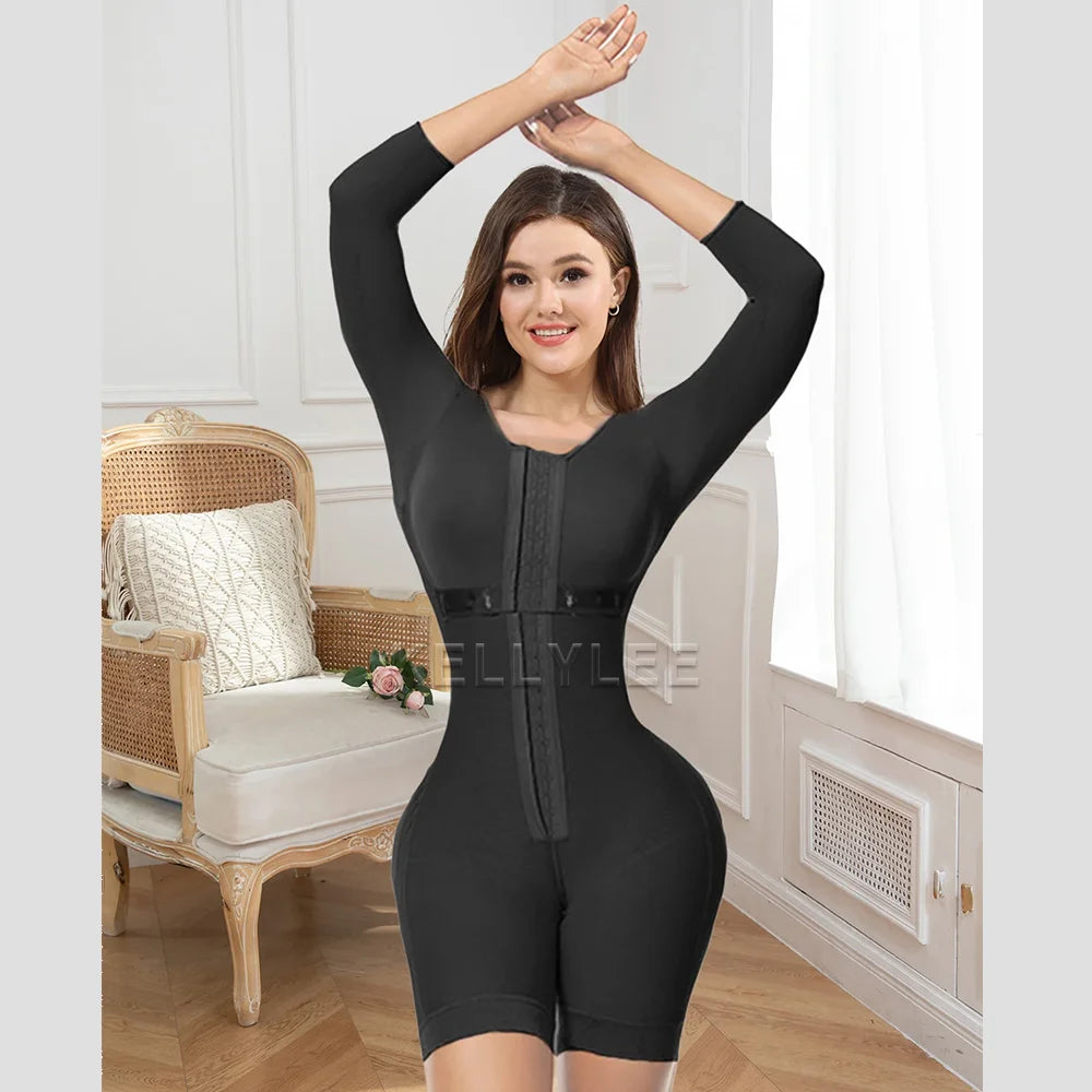 Skin-Friendly Full Body Shaper for Women Seamless Butt Lifter Shaper Enhancer Soft Adjustable Shapewear Bodysuit with Hook Eyes