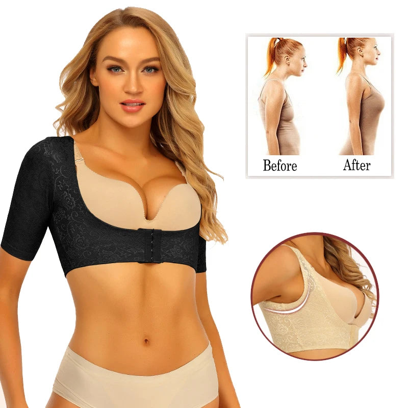 Upper Arm Shapers for Women Tops Arm Compression Slimming Shapewear Humpback Posture Corrector Shapers Vest Tops